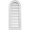 Ekena Millwork Round Top Surface Mount PVC Gable Vent w/ 2"W x 2"P Brickmould Sill Frame, 12"W x 28"H GVPRT12X2803SN - alternate 1